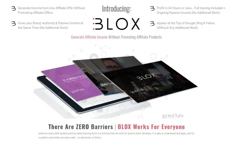 BLOX - affiliate sales without promotion