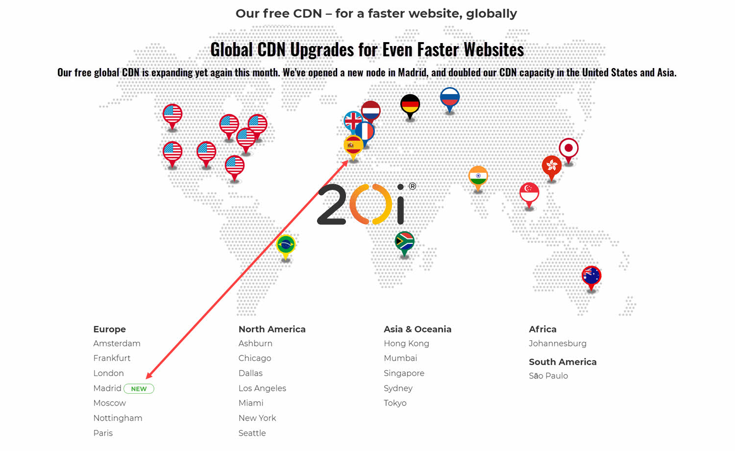 20i Global CDN 20i Global CDN network