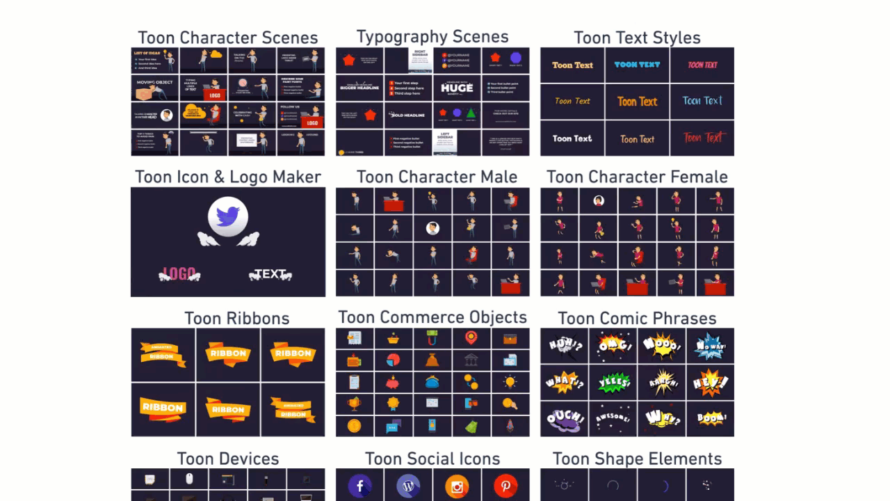 Animated toonkit