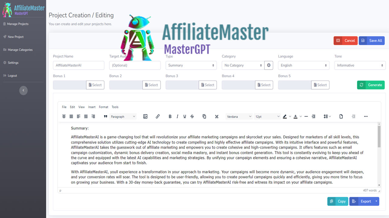 AffiliateMaster AI